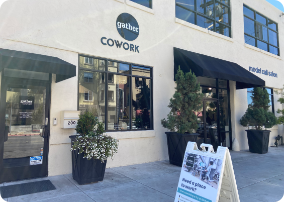 The outside view of Cowork + Connect